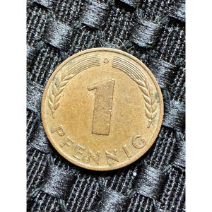 1 Pfennig “ Crooked Stalk” 1950 Federal Republic of Germany Coin KM# 105